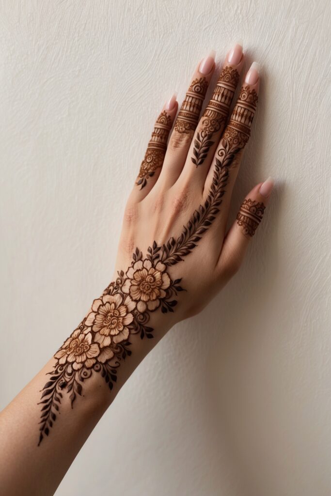 floral mehandi dijain